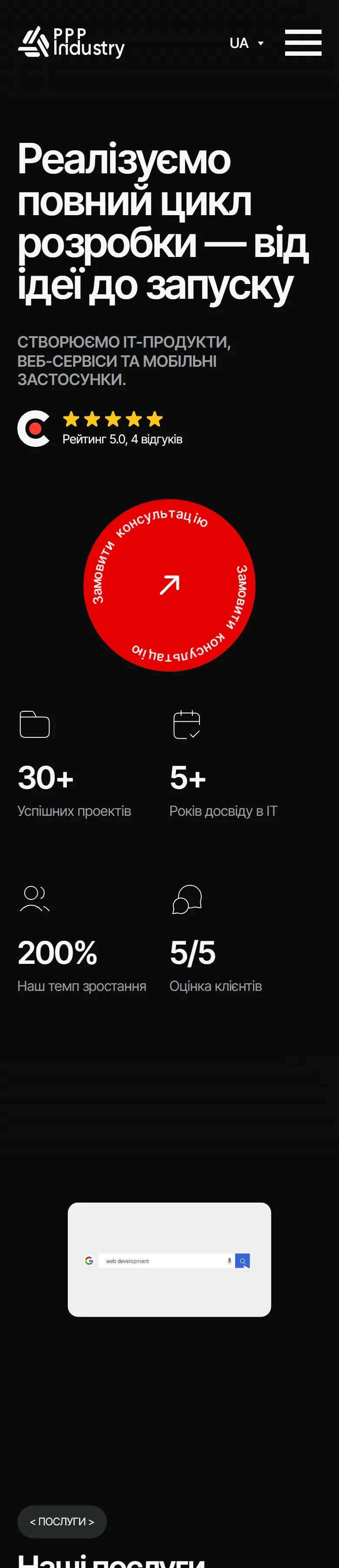 ppp-industry — початок мобільної версії