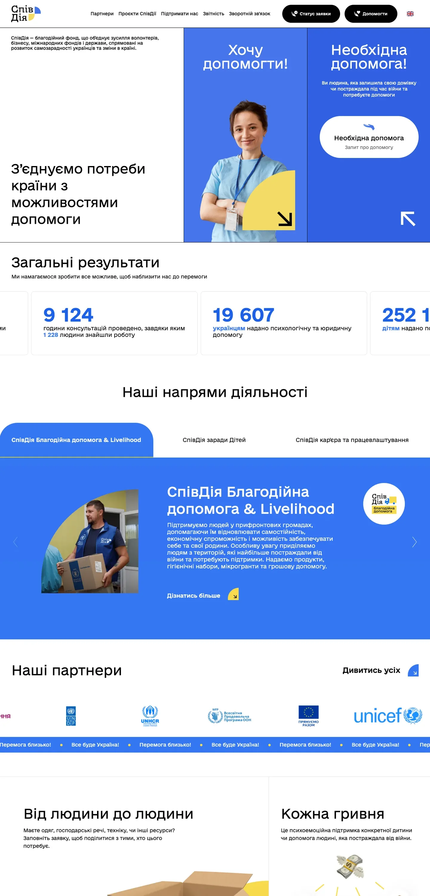 spivdiia — початок сторінки